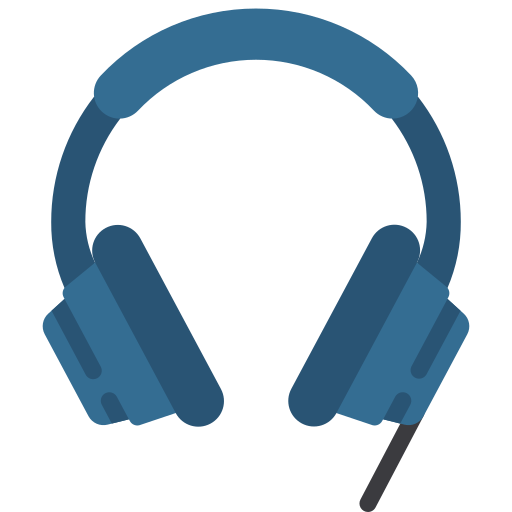 Headphones Juicy Fish Flat icon
