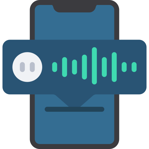 Voice message Juicy Fish Flat icon