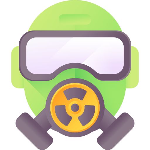 Gas mask 3D Color icon