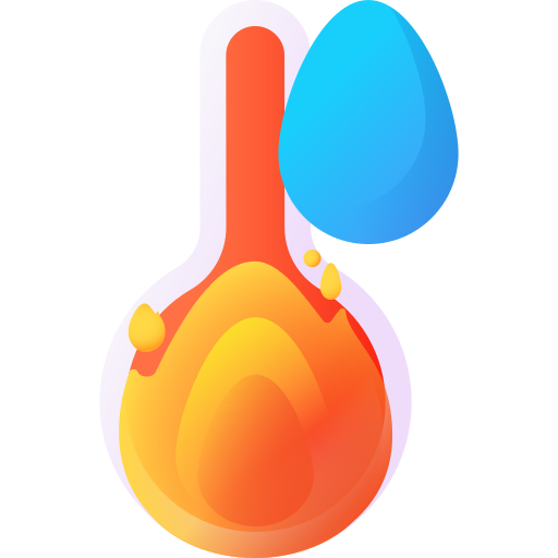 acqua calda 3D Color icona