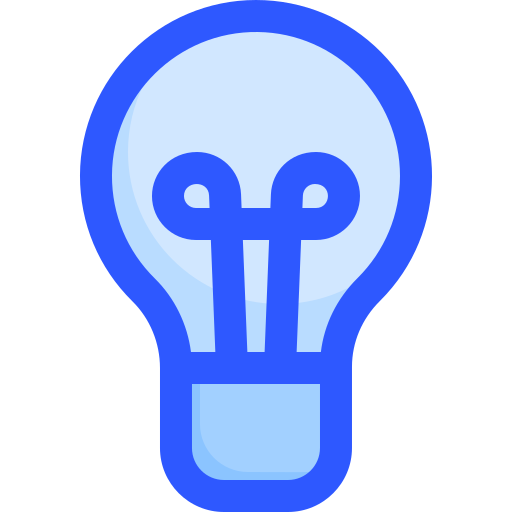 Light bulb Vitaliy Gorbachev Blue icon