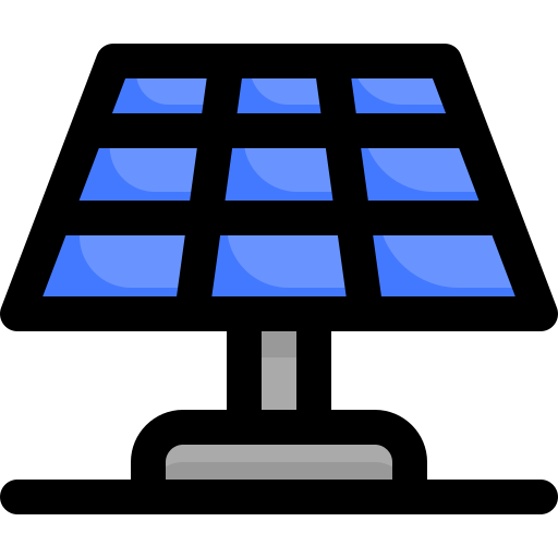panel solar Vitaliy Gorbachev Lineal Color icono