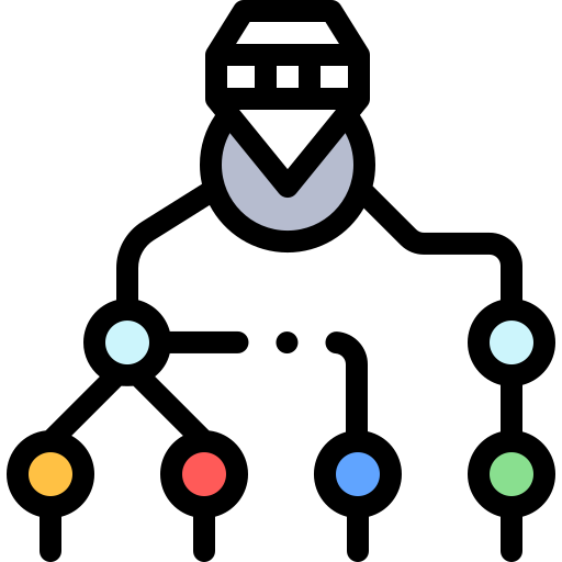 organisation Detailed Rounded Lineal color icon