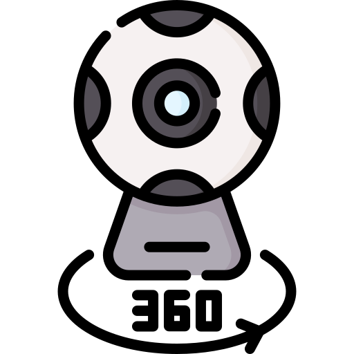 kamera 360 Special Lineal color ikona
