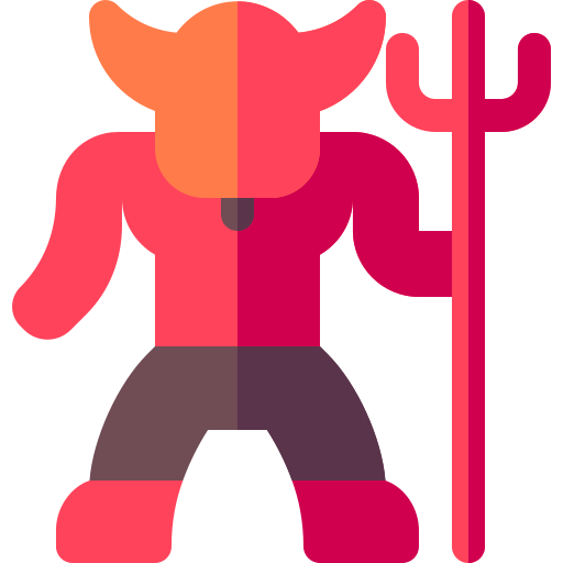 Devil Basic Rounded Flat icon