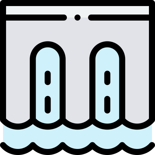 Hydro power Detailed Rounded Lineal color icon