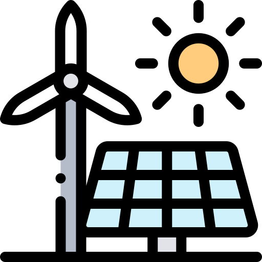 Solar energy Detailed Rounded Lineal color icon