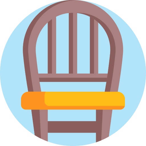 chaise Detailed Flat Circular Flat Icône