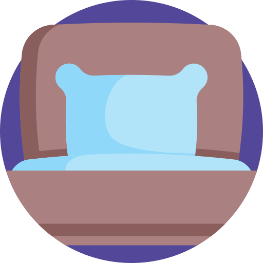 침대 Detailed Flat Circular Flat icon