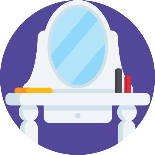 spiegel Detailed Flat Circular Flat icoon