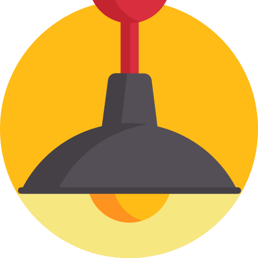 lámpara Detailed Flat Circular Flat icono