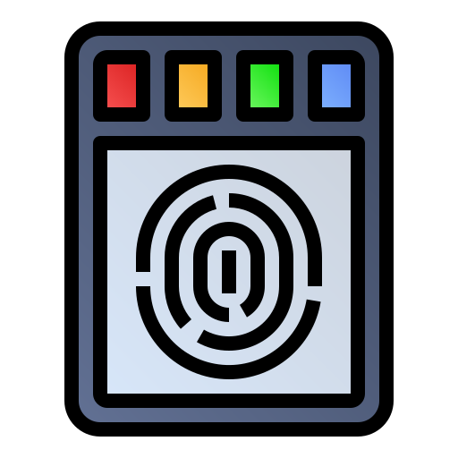 escáner de huellas digitales Generic Outline Color icono