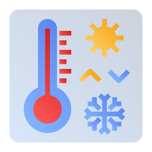 temperatuurregeling Generic Flat Gradient icoon