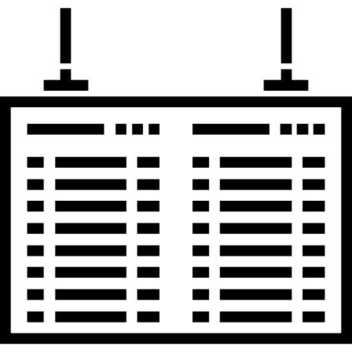 des horaires Detailed Straight Lineal Icône