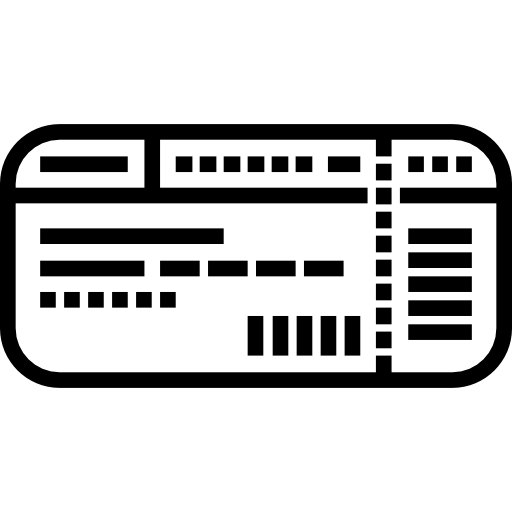 flugzeugticket Detailed Straight Lineal icon