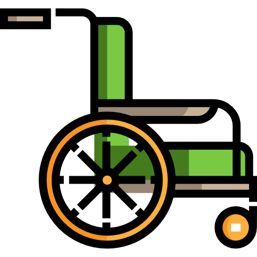silla de ruedas Detailed Straight Lineal color icono