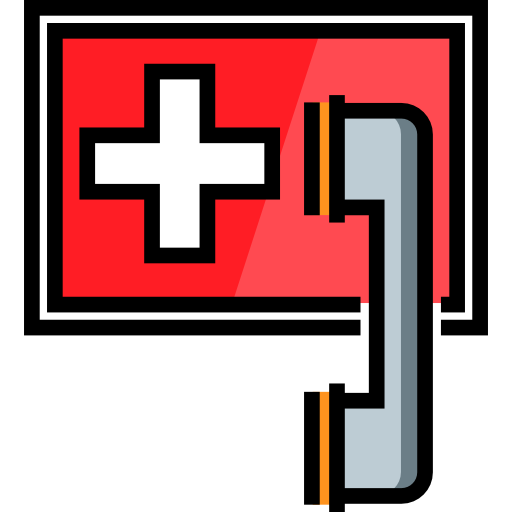Emergency call Detailed Straight Lineal color icon