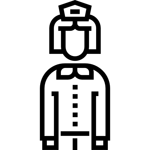 pielęgniarka Detailed Straight Lineal ikona