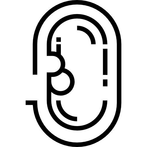 oor Detailed Straight Lineal icoon