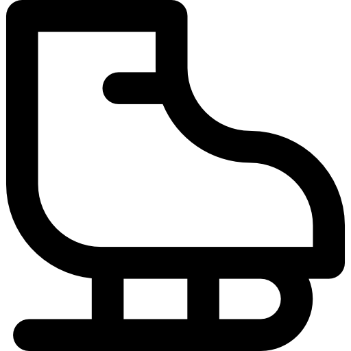 schaatsen Basic Rounded Lineal icoon