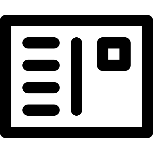 pocztówka Basic Rounded Lineal ikona
