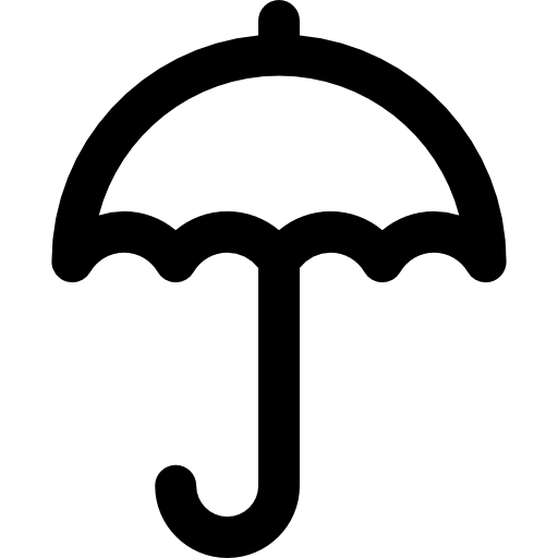 guarda-chuva Basic Rounded Lineal Ícone