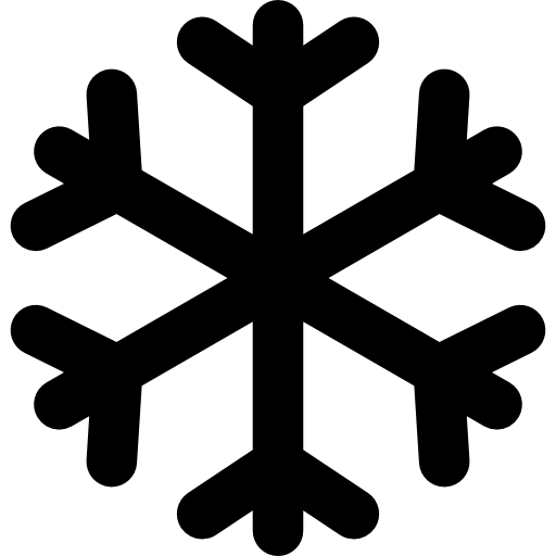 płatek śniegu Basic Rounded Filled ikona