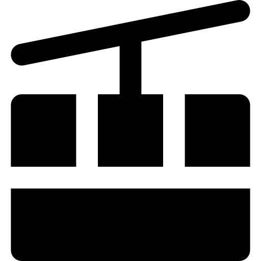cabina del teleférico Basic Rounded Filled icono