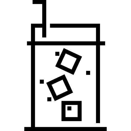 ijskoffie Detailed Straight Lineal icoon