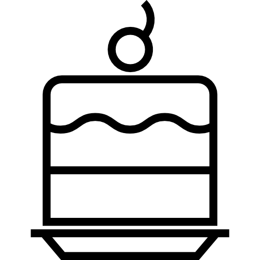 stück kuchen Detailed Straight Lineal icon
