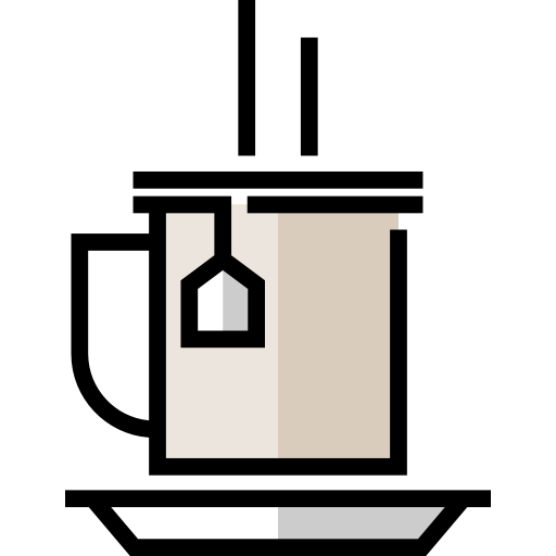 tazza da tè Detailed Straight Lineal color icona