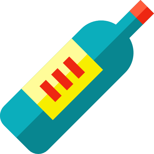 Wine bottle Basic Straight Flat icon
