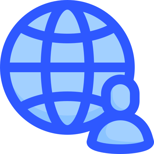 Global network Vitaliy Gorbachev Blue icon