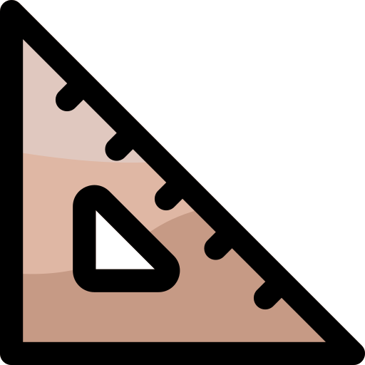 regla triangular Vitaliy Gorbachev Lineal Color icono
