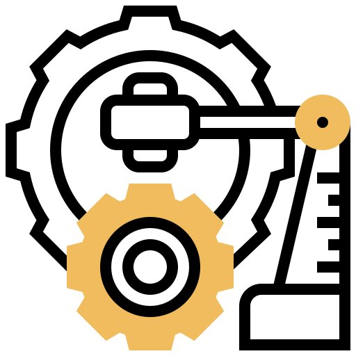 산업용 로봇 Meticulous Yellow shadow icon
