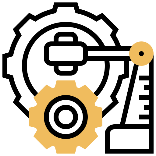 Industrial robot Meticulous Yellow shadow icon