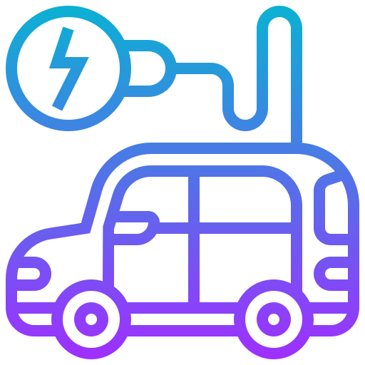 vehículo eléctrico Meticulous Gradient icono