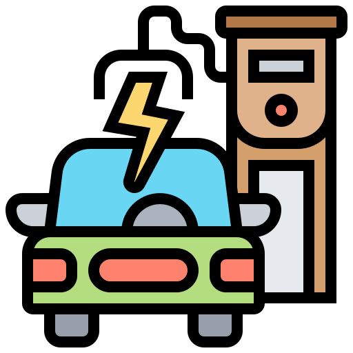 vehículo eléctrico Meticulous Lineal Color icono