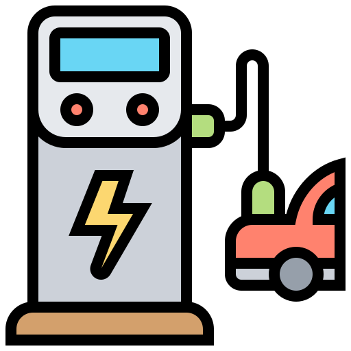 Electric car Meticulous Lineal Color icon