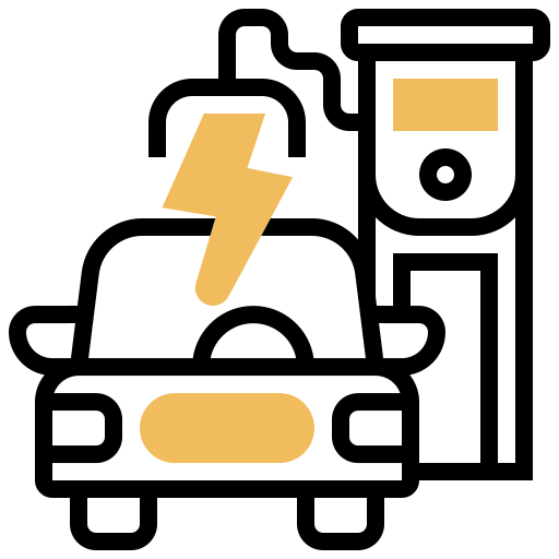 electrisch voertuig Meticulous Yellow shadow icoon