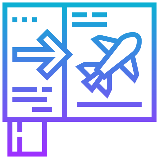 carte d'embarquement Meticulous Gradient Icône