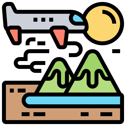 Airplane Meticulous Lineal Color icon