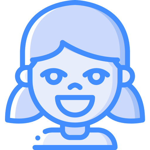 女の子 Basic Miscellany Blue icon