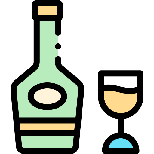 알코올 Detailed Rounded Lineal color icon