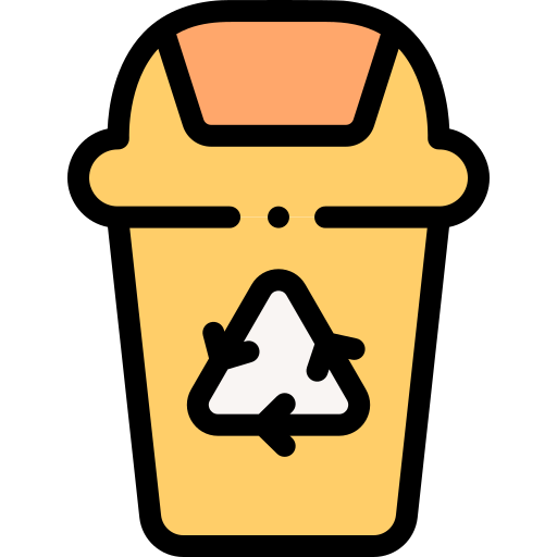 cestino dei rifiuti Detailed Rounded Lineal color icona