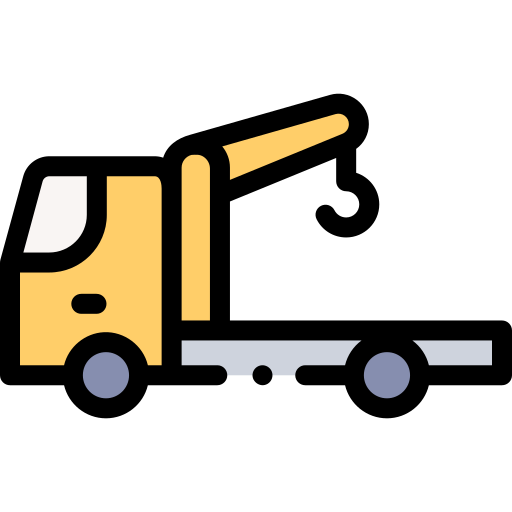 camión de remolque Detailed Rounded Lineal color icono