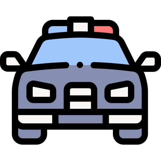 警察車両 Detailed Rounded Lineal color icon