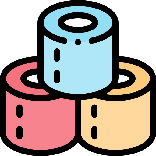 Adhesive tape Detailed Rounded Lineal color icon
