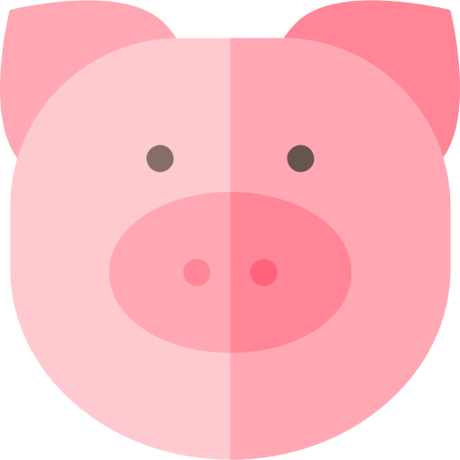 豚 Basic Straight Flat icon