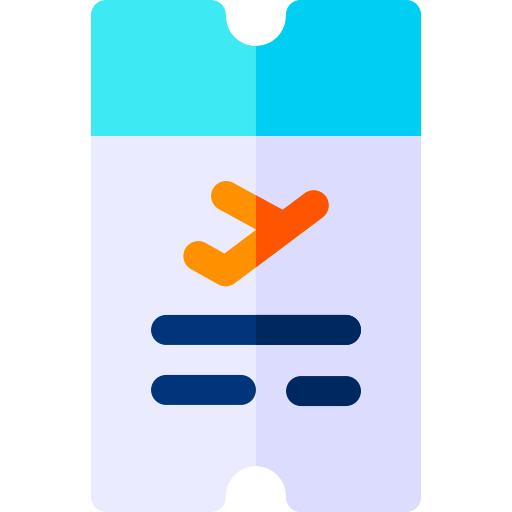 flugzeugticket Basic Rounded Flat icon